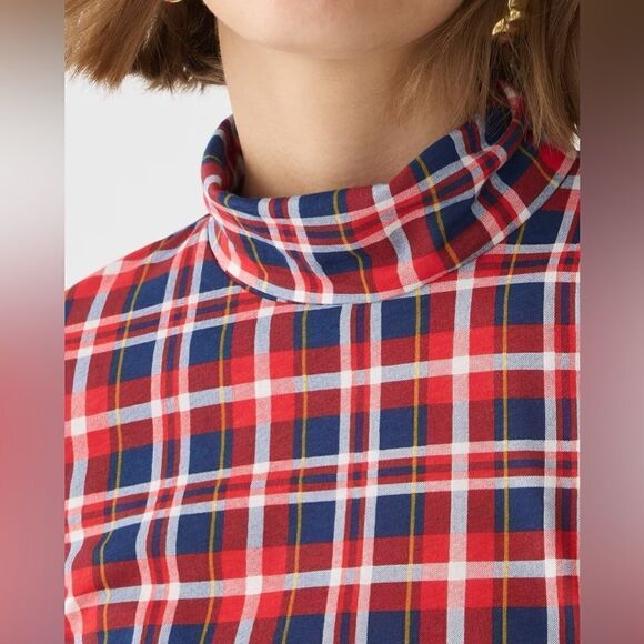 J Crew Plaid Turtleneck NWT - Picture 3 of 4